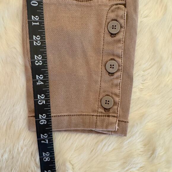 Anthropologie Button Leg Cropped Ankle Skinny Utility Pants 27 - Picture 12 of 15